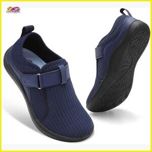 Wide Width Walking Shoes Adjustable Diabetic Barefoot Sneakers Breathable Zero